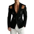 thumbnail image 1 of ZACPNCV Mens Casual Sport Coat Lightweight Two Button Blazer Slim Fit Business Wedding Formal Jackets, 1 of 9