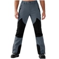 thumbnail image 1 of ZACPNCV Mens Color Block Ski Pants Fleece Lined Water Resistant Snow Pants with Pockets for Winter Sports and Cold Weather, 1 of 9
