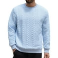 thumbnail image 1 of ZACPNCV Mens Crewneck Sweater Pullover Waffle Knit Casual Patterned Long Sleeve Sweaters, 1 of 9