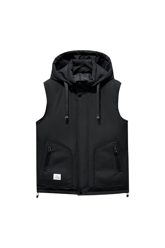 Mens Lightweight Softshell Vest Windproof Sleeveless Jacket Zip Up Fleece Lined Vest Outerwear for Golf Running