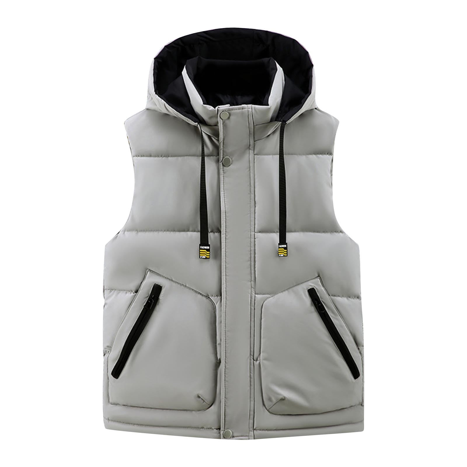 ZACPNCV Mens Lightweight Softshell Vest Windproof Sleeveless Jacket Zip Up Fleece Lined Vest Outerwear for Golf Running