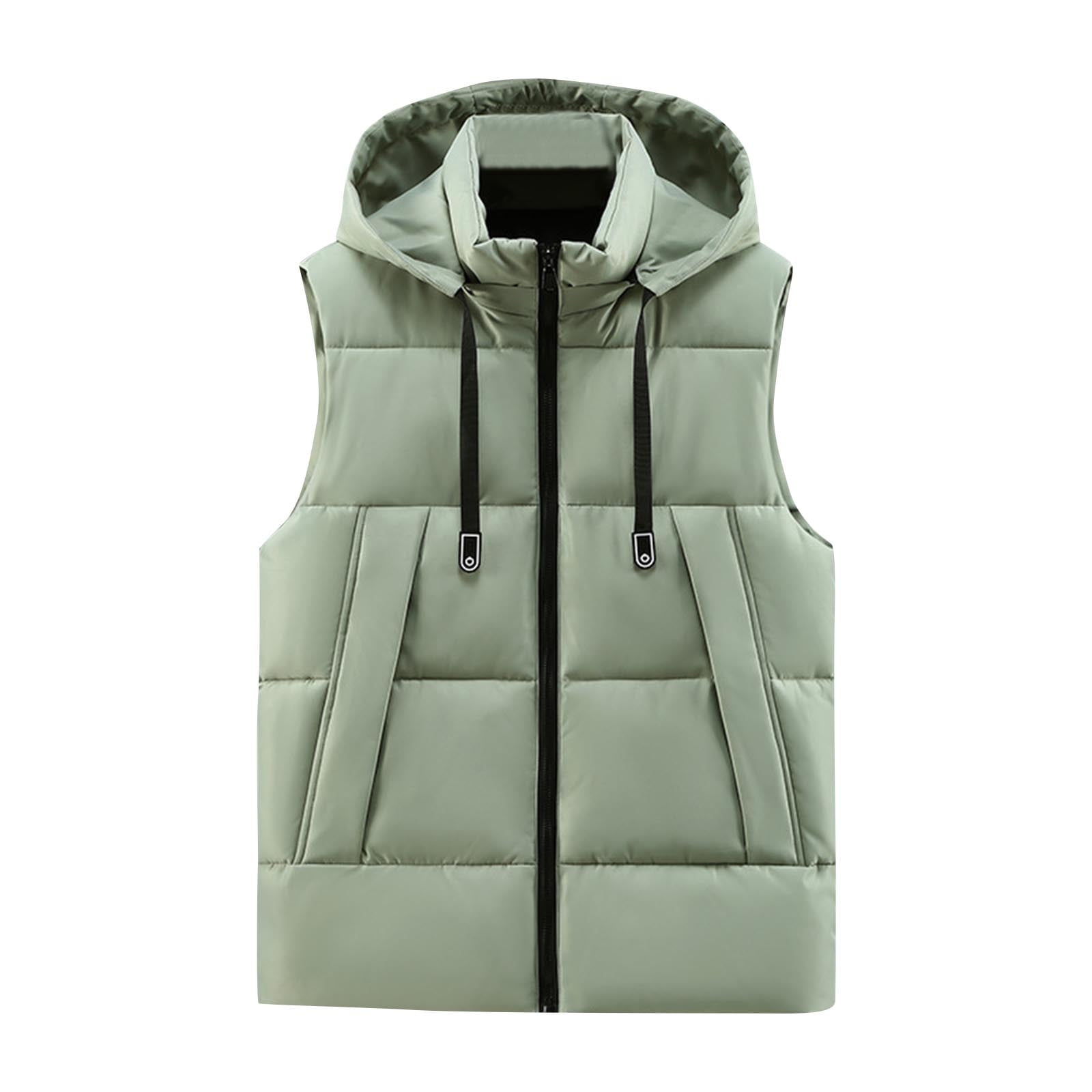 ZACPNCV Mens Lightweight Softshell Vest Windproof Sleeveless Jacket Zip Up Fleece Lined Vest Outerwear for Golf Running