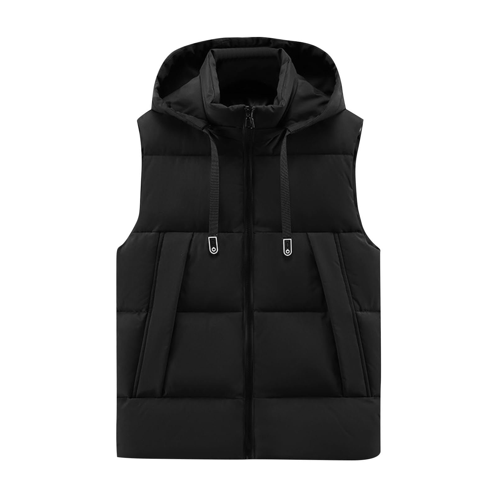 ZACPNCV Mens Lightweight Softshell Vest Windproof Sleeveless Jacket Zip Up Fleece Lined Vest Outerwear for Golf Running