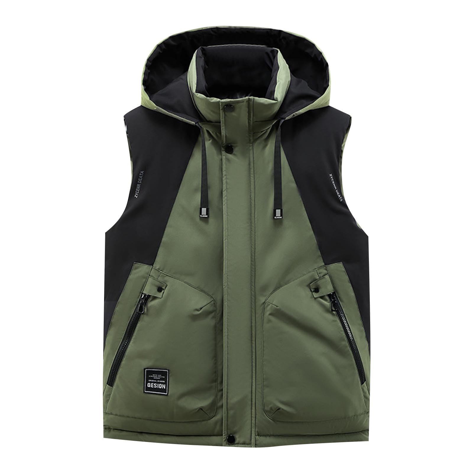 ZACPNCV Mens Lightweight Softshell Vest Windproof Sleeveless Jacket Zip Up Fleece Lined Vest Outerwear for Golf Running