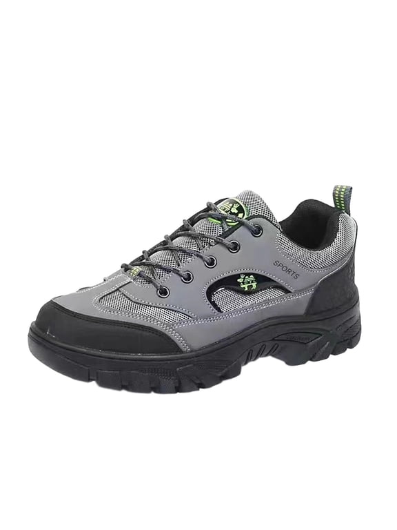 Mens Plus Size Hiking Shoes Round Toe Outdoor Comfort Trail Sneakers Spring Summer