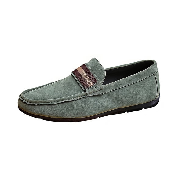 Lovskoo Mens Plus Size Moccasin Loafers Round Toe Slip On Non Slip Comfort Casual Shoes Spring