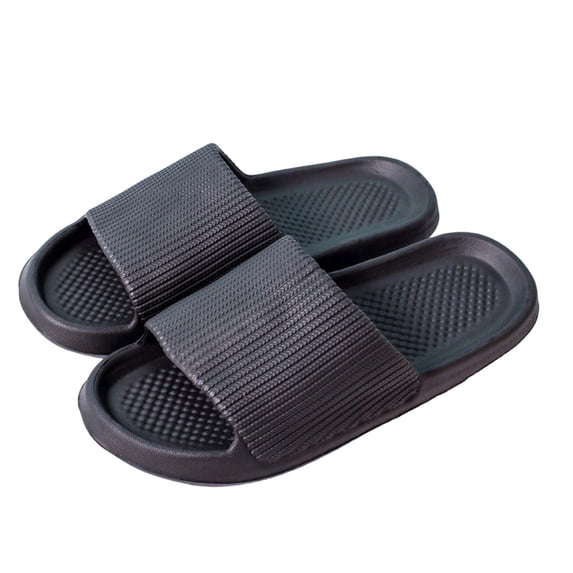 Lovskoo Mens Plus Size Outdoor Flip Flops Rubber Sole Non Slip Durable Comfort Beach Sandals