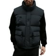 thumbnail image 1 of ZACPNCV Mens Sleeveless Quilted Puffer Jacket Casual Winter Warm Down Vest Thermal Lightweight Gym Coat Outdoor Athletic Vests, 1 of 6