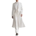 thumbnail image 1 of ZACPNCV Mens Trench Coat Solid Color Loose Fit Single Breasted Long Overcoat Fashion Fall Winter Topcoat, 1 of 9