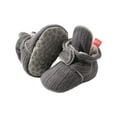 thumbnail image 1 of ZACPNCV Newborn Baby Booties Cotton Knit Shoes Soft Cozy First Wakers Warm Booties for Toddler Infant Girl Boy Gray 0-6 Months, 1 of 5
