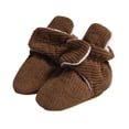 thumbnail image 1 of ZACPNCV Newborn Baby Cotton Booties Non-Slip Sole for Toddler Boys Girls Infant Winter Warm Fleece Cozy Socks Shoes Brown, 1 of 9
