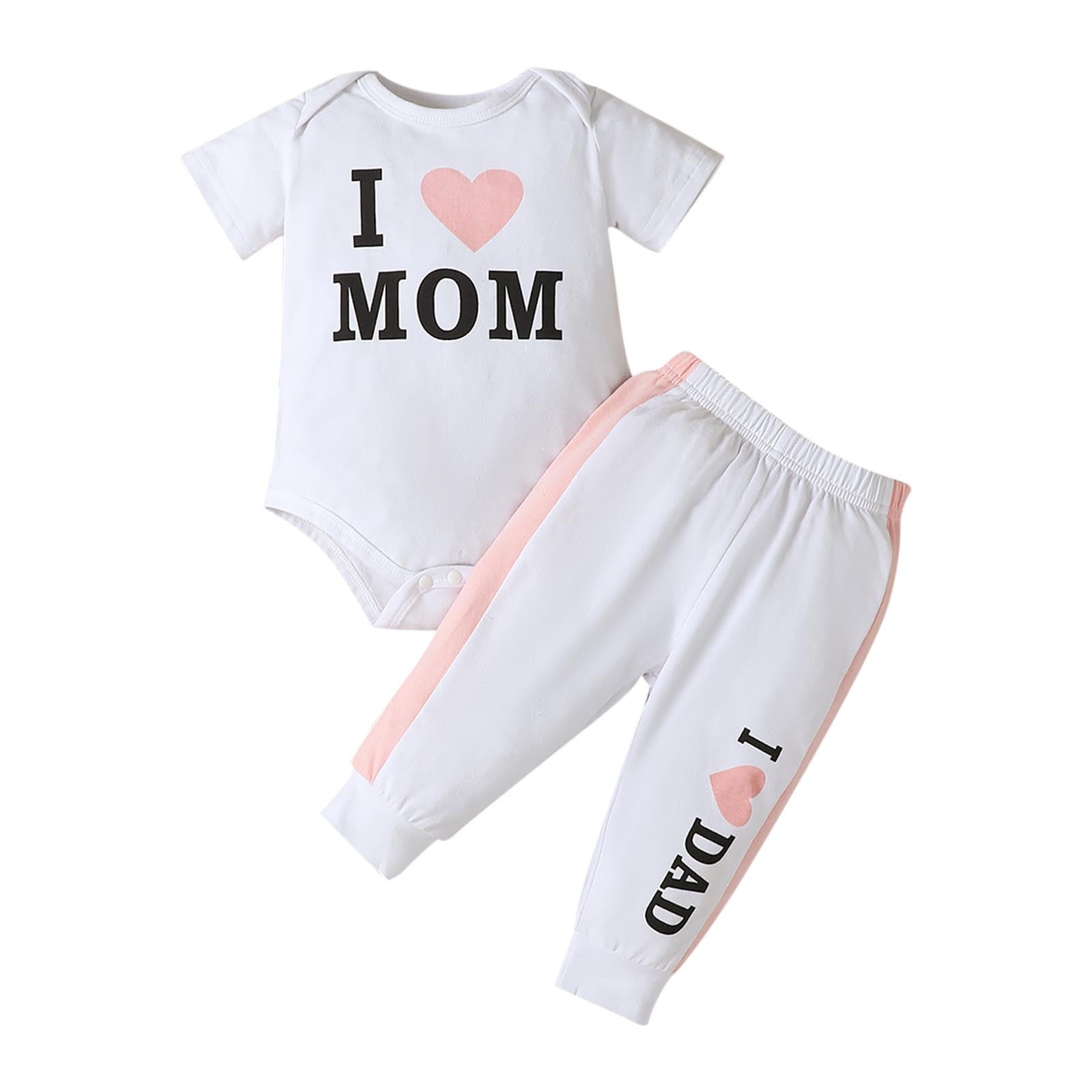 ZACPNCV Newborn Baby Girl Clothes Print Fly Sleeve Romper Onesie Bell ...