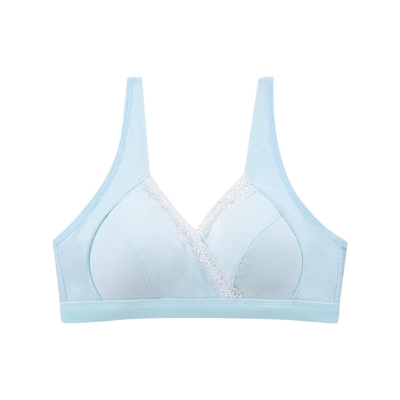 ZACPNCV Nursing Bras for Breastfeeding Seamless Comfort Maternity Bralette Wireless Pregnancy Sleep Bra with Support Blue XL