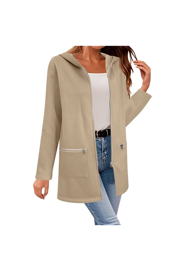 Pea Coats for Women Wool Blend Thicken Stand Collar Single Breasted Trench Coat A-Line Fall Winter Jackets