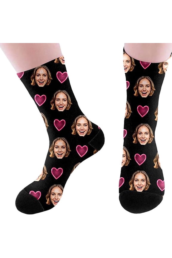 Personalized Photo Socks Custom Text and Image Print for Men Women Unisex Crew Socks Perfect Personalized Gift Idea