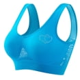 thumbnail image 1 of ZACPNCV Racerback Sports Bras for Women Padded Seamless Support Bra for Yoga Gym Workout Fitness Sky Blue S, 1 of 3
