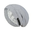 thumbnail image 1 of ZACPNCV Silky Bonnet for Sleeping Extra Large Silky Hair Wrap Satin Lined Hair Bonnet Skull Caps for Curly Hair Gray Free Size, 1 of 4