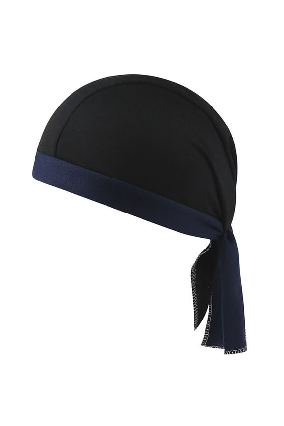 Skull Cap for Men Women Cooling Sweat Wicking Helmet Running Cycling Bandana Summer Hat Black Free Size