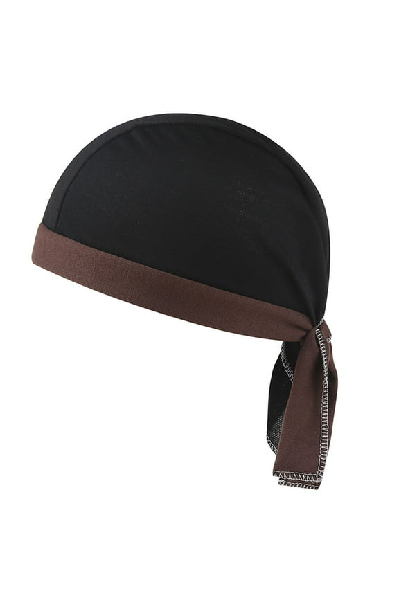 Skull Cap for Men Women Cooling Sweat Wicking Helmet Running Cycling Bandana Summer Hat Coffee Free Size