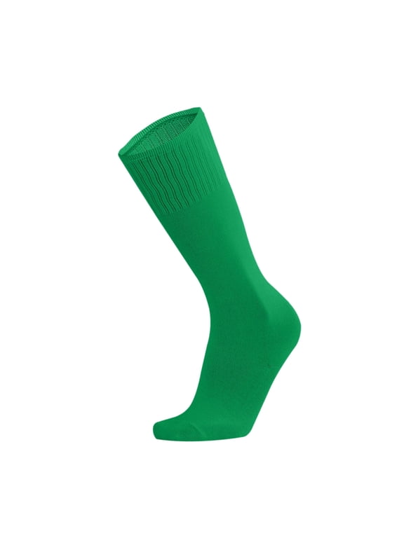 Sports Socks for Youth Breathable Wicking Elastic Ribbed Design Olive Green 6-14 Years