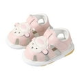 thumbnail image 1 of ZACPNCV Squeaky Shoes for Infant Boys Girls Not-Slip First Walking Shoes Baby Rubber Soft Sole Open-Toe Cartoon Sandals Pink 12-15 Months, 1 of 4