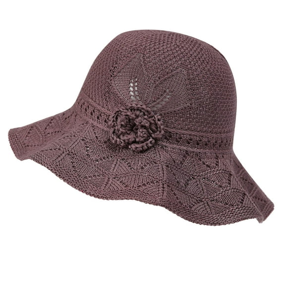 ZACPNCV Straw Hats for Women Foldable Packable Beach Hat with UPF 50 Protection Summer Vacation Purple Free Size