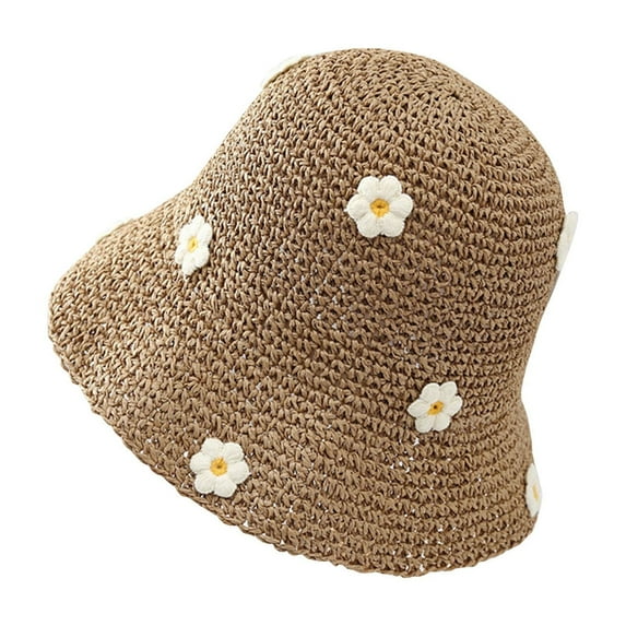 ZACPNCV Summer Beach Sun St Hats for Women Wide Packable Travel Bucket Hats Mother's Day Gifts Khaki Free Size