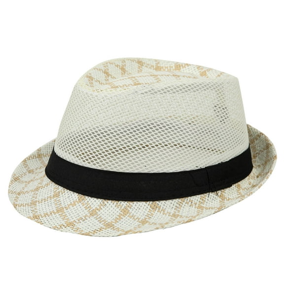 ZACPNCV Sun Hat Straw Fedora Hats for Men Women Beach Hat Panama Hat Men Wide Brim Summer Hats Beige Free Size