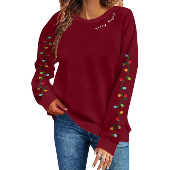 ZACPNCV Sweatshirts for Women:Snowman Printing Xmas Holiday Crewneck Long Sleeve Pullover Top