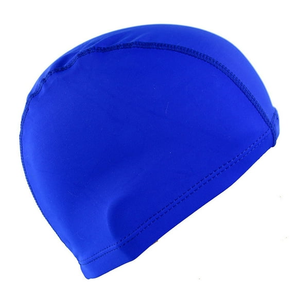 ZACPNCV Swim Cap Flexible Nylon Spandex Fabric Cotton PU Fiber Swimming Bathing Cap Hat for Kids Blue 8-18 Years