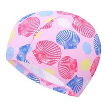 ZACPNCV Swim Cap for Kids Fabric Swimming Cap,Elastic Boys Swimming Hat Pink 3-10 Years