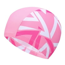 ZACPNCV Swim Cap for Kids Fabric Swimming Cap,Elastic Boys Swimming Hat Pink 3-10 Years