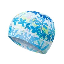 ZACPNCV Swim Cap for Kids Fabric Swimming Cap,Elastic Boys Swimming Hat Sky Blue 3-10 Years