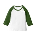 thumbnail image 1 of ZACPNCV T Shirts for Teen Girls Raglan 3/4 Length Sleeve Cute Clothes Fall Round Neck Tops Comfy Elbow Sleeve Shirts Green 11-12 Years, 1 of 7
