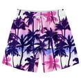 thumbnail image 1 of ZACPNCV Teen Boys Swim Trunks Quick Dry Swimwear Bathing Suit for Big Boys Hawaiian Print Beach Swim Boards Shorts Purple 11-12 Years, 1 of 6