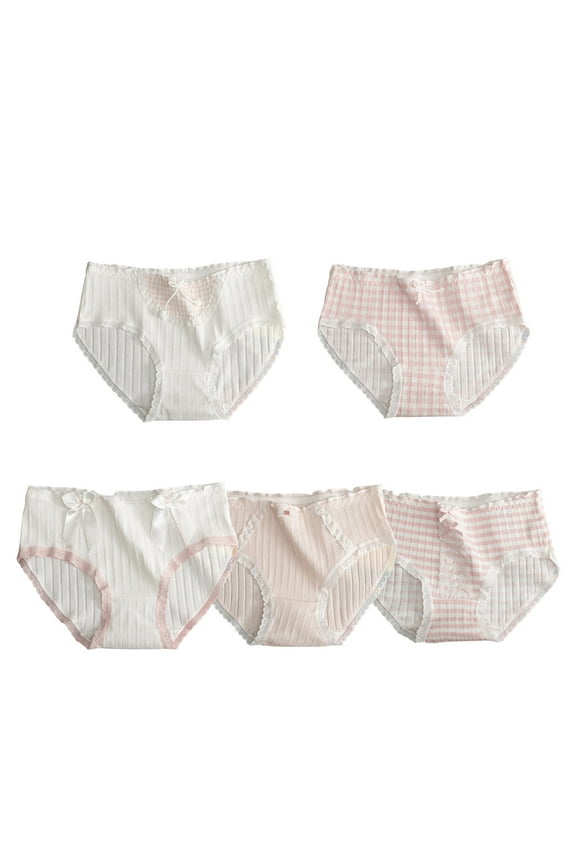 Teen Girls Cotton Underwear Cute Print Briefs Girls Panties Soft Multipacks Multicolor 16-17 Years