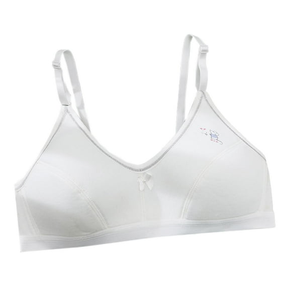 ZACPNCV Teen Girls Training Bras Sports Seamless Bra Padding Black Free Size