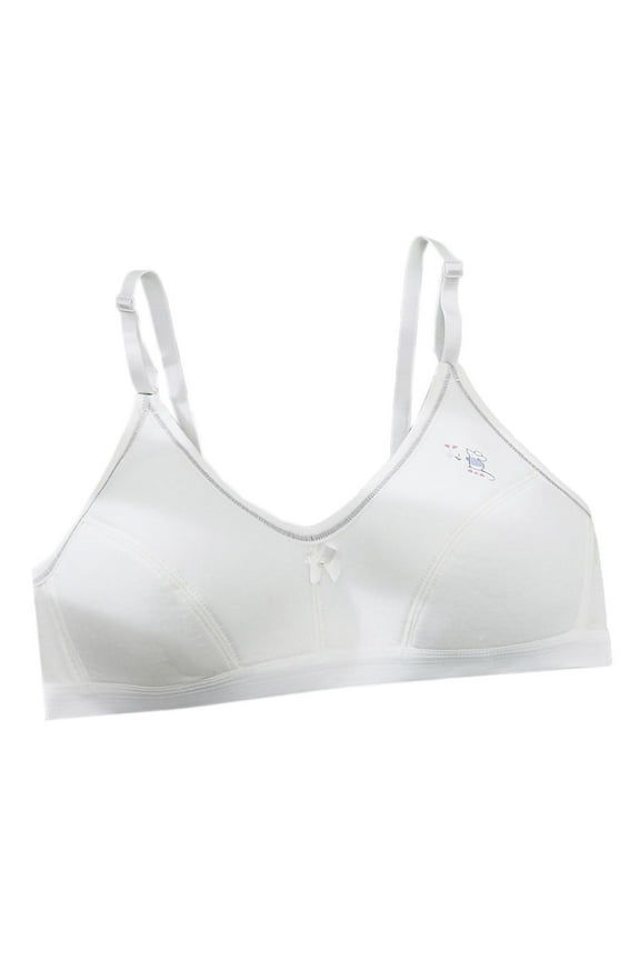 Teen Girls Training Bras Sports Seamless Bra Padding Black Free Size