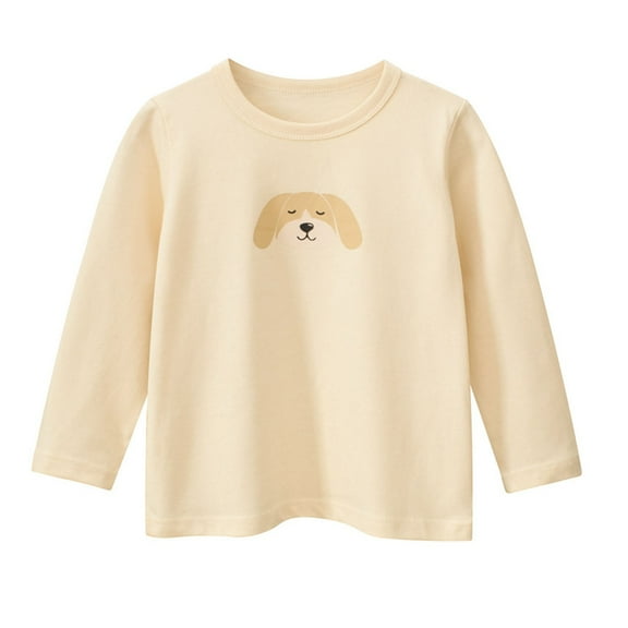 ZACPNCV Toddler Baby Girls Boys Long Sleeve Shirts Raglan Shirt Baseball Tee Cotton T-Shirts Beige 3-4 Years