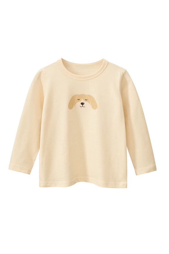 Toddler Baby Girls Boys Long Sleeve Shirts Raglan Shirt Baseball Tee Cotton T-Shirts Beige 3-4 Years