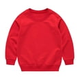 thumbnail image 1 of ZACPNCV Toddler Baby Girls Boys Long Sleeve Shirts Raglan Shirt Baseball Tee Cotton T-Shirts Red 2-3 Years, 1 of 4