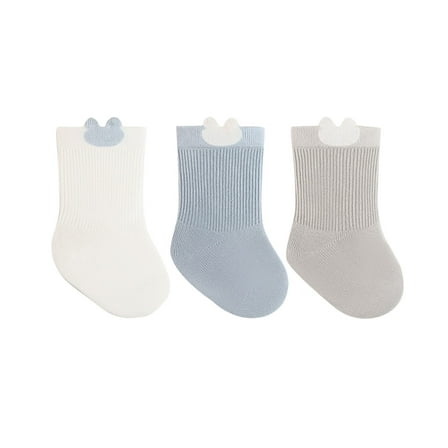 ZACPNCV Toddler Baby Socks Ankle Comfy Cotton Socks for Girls and Boys Blue 0-1 Years