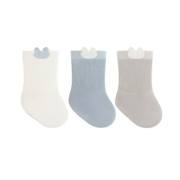 ZACPNCV Toddler Baby Socks Ankle Comfy Cotton Socks for Girls and Boys Blue 0-1 Years