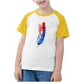 thumbnail image 1 of ZACPNCV Toddler Boys 4th of July Shirts Kids Flag T-Shirt Girls Patriotic Short Sleeve Tees Cotton Top Clothes Yellow 3-4 Years, 1 of 8