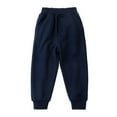 thumbnail image 1 of ZACPNCV Toddler Boys Drawstring Sweatpants Pull On Plain Pants Solid Elastic Waist Casual Trousers for Kids Loose Joggers Navy 1-2 Years, 1 of 5