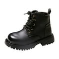 thumbnail image 1 of ZACPNCV Toddler Boys Girls Boots Kids Work Boots Winter Snow Boot Lace Up Hiking Outdoor Shoes Black 7.5-8 Years, 1 of 1