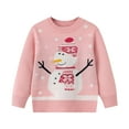 thumbnail image 1 of ZACPNCV Toddler Boys Girls Christmas Sweatshirts Kids Xmas Pullover Santa Reindeer Shirts Tops Pink 7-8 Years, 1 of 8