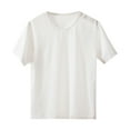 thumbnail image 1 of ZACPNCV Toddler Boys Tops Pullover Kids Short Sleeve T-Shirts Basic Comfy Activewear White 15-16 Years, 1 of 6