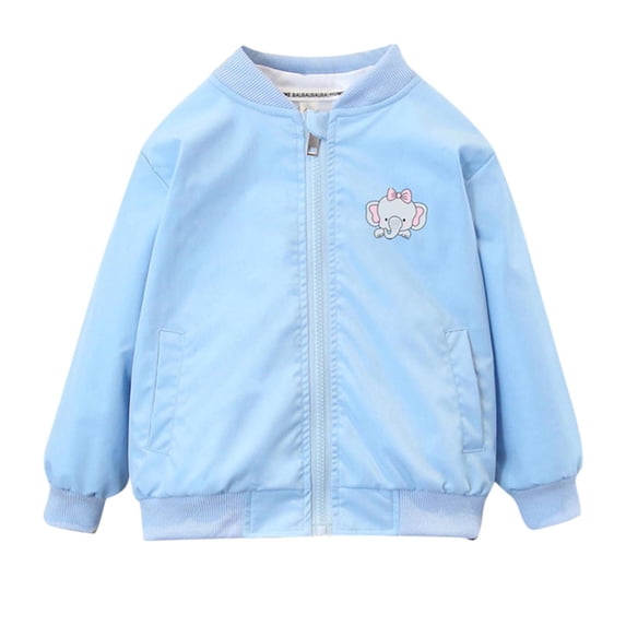 ZACPNCV Toddler Boys Windbreaker Casual Outerwear Kids Zip Hooded Jacket Baby Cute Dust Coat Blue 6-7 Years