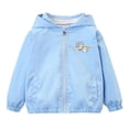 thumbnail image 1 of ZACPNCV Toddler Boys Windbreaker Casual Outerwear Kids Zip Hooded Jacket Baby Cute Dust Coat Blue 9-10 Years, 1 of 6
